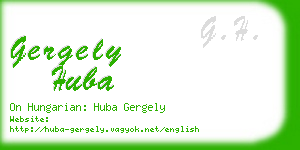 gergely huba business card